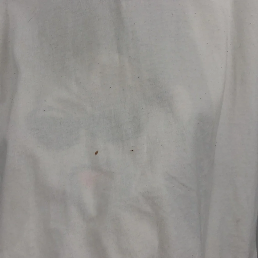 White Graphic Men’s T-Shirt with Black & Red Illustration - Picture 7 of 7